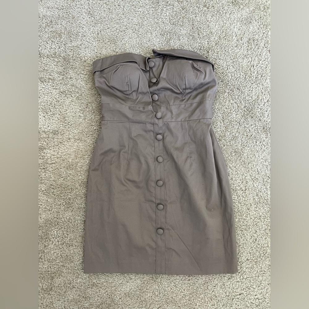 Forever 21 Strapless Taupe Dress